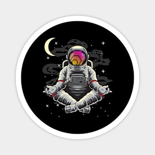 Astronaut Yoga HEX Coin To The Moon Crypto Token Cryptocurrency Wallet Birthday Gift For Men Women Kids Magnet